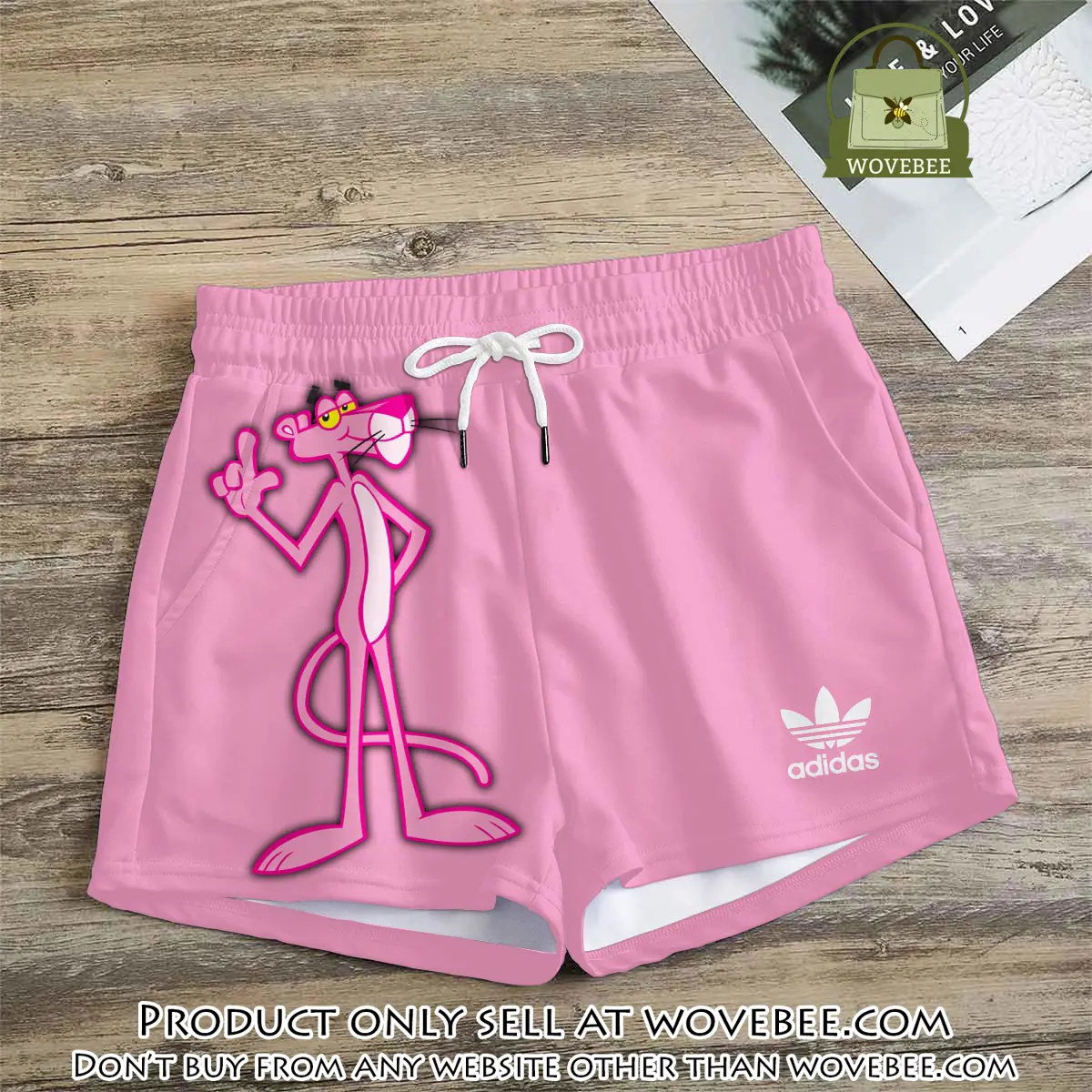 Premium pink panther in adidas women shorts lady beach shorts wms1070 wvb1415878